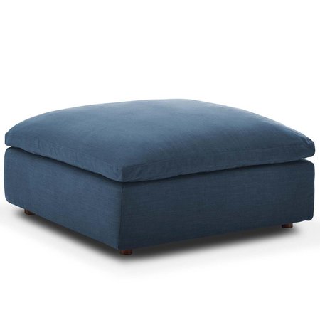 MODWAY FURNITURE Commix Down Filled Overstuffed Ottoman, Azure - 19 x 39 x 40 in. EEI-3318-AZU